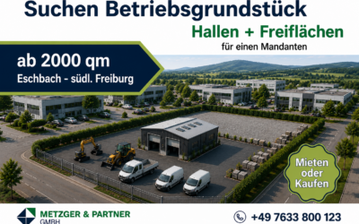 Betriebsgrundstück mit Halle und Freifläche gesucht